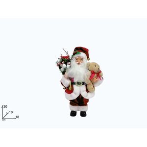 MAKRO - Santa Claus 30cm s medvedíkom vyobraziť