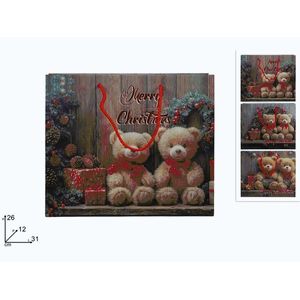 MAKRO - Taška vianočná medvedík 31x26x12cm rôzne motívy vyobraziť