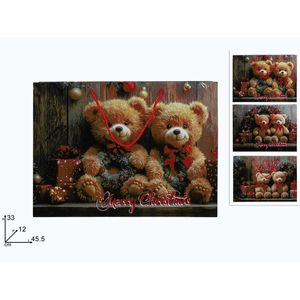 MAKRO - Taška vianočná medvedík 45, 5x33x12cm rôzne motívy vyobraziť