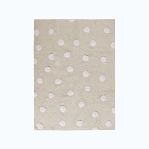 Béžový prateľný ručne tkaný bavlnený detský koberec 120x160 cm Polka Dots Beige – Lorena Canals vyobraziť