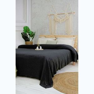 Antracitový pléd 240x220 cm Marla – Mijolnir vyobraziť