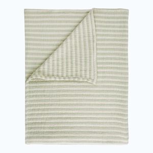 Zelená bavlnená deka 150x200 cm Cotton Muslin Stripe – Bianca vyobraziť