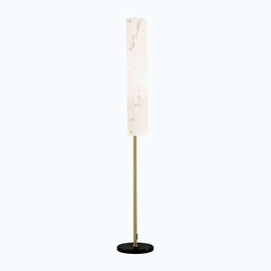 Krémovobiela/v mosadznej farbe LED stojacia lampa v dekore mramoru (výška 160 cm) Aider – Nova Luce vyobraziť