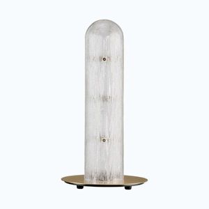Kovová LED stolová lampa v mosadznej farbe so skleneným tienidlom (výška 40 cm) Gloree – Nova Luce vyobraziť