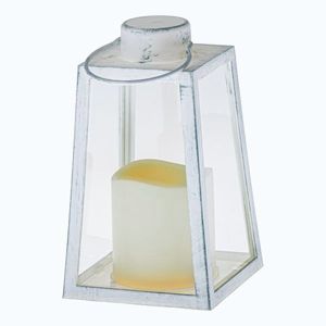 Biely LED lampáš na baterky (výška 18 cm) – Dakls vyobraziť