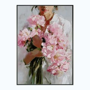 Tlačený obraz s rámom/na plátne 70x100 cm Floral Embrace – Styler vyobraziť