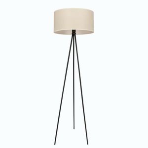 Stojaca lampa SHANTI čierna 1x40W E27 béžové tienidlo vyobraziť