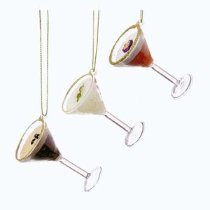Sklenené vianočné ozdoby v súprave 3 ks 15, 5 cm Martini Cocktail – Sass & Belle vyobraziť