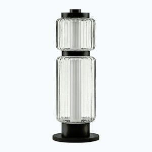Matne čierna sklenená LED stolová lampa (výška 39 cm) Liesa – Nova Luce vyobraziť