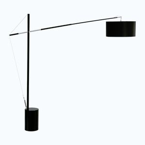 Čierna kovová stojacia lampa s ohýbateľnou konštrukciou (výška 191 cm) Traccia – Nova Luce vyobraziť
