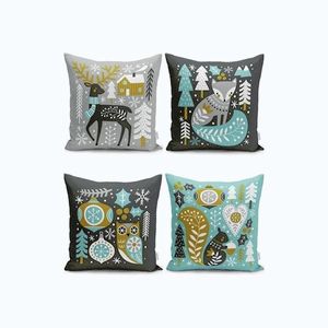 Obliečky na vankúše v súprave 4 ks s vianočným motívom 43x43 cm Merry Christmas – Mila Home vyobraziť