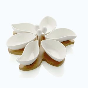 Porcelánové/bambusové servírovacie misky v súprave 6 ks 95 ml Hors D'Ouvre – Brandani vyobraziť