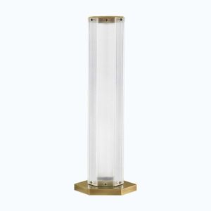 Oceľová LED stolová lampa v mosadznej farbe so skleneným tienidlom (výška 55, 5 cm) Essenzo – Nova Luce vyobraziť