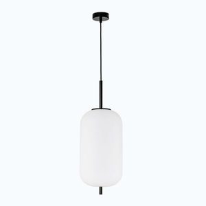 Biele/čierne sklenené závesné svietidlo ø 22 cm Lato – Nova Luce vyobraziť