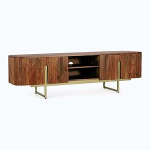 TV stolík z mangového dreva v prírodnej farbe 180x45x40 cm Vilas – Bizzotto vyobraziť