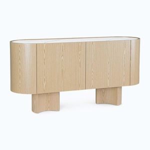 Komoda v dekore duba v svetlo prírodnej farbe 160x80, 5x45, 5 cm Otilia – Bizzotto vyobraziť