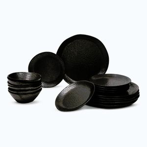 Kameninová jedálenská súprava 18 ks pre 6 osôb Dark Moon – Bonami Selection vyobraziť