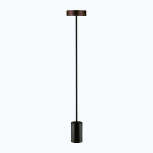 Čierna/v tmavo prírodnej farbe kovová LED stojacia lampa (výška 135 cm) Thea – Nova Luce vyobraziť
