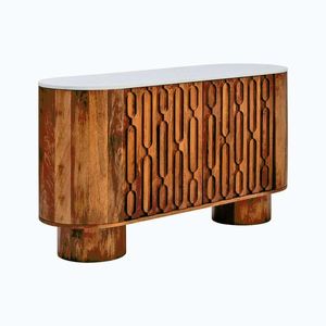 Komoda z mangového dreva v prírodnej farbe 140x75x45 cm Torcino – Premier Housewares vyobraziť
