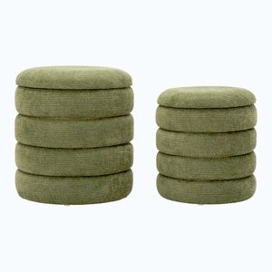 Khaki taburety v súprave 2 ks Nordic Style – Mauro Ferretti vyobraziť