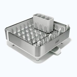 Nastaviteľný plastový odkvapkávač v striebornej farbe 35, 5x38 cm Extend Steel Plus – Joseph Joseph vyobraziť