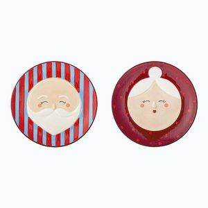 Červené dezertné kameninové taniere v súprave 2 ks s vianočným motívom ø 16 cm Granny – Bloomingville vyobraziť